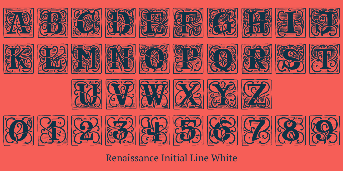 Пример шрифта Renaissance Initial #11